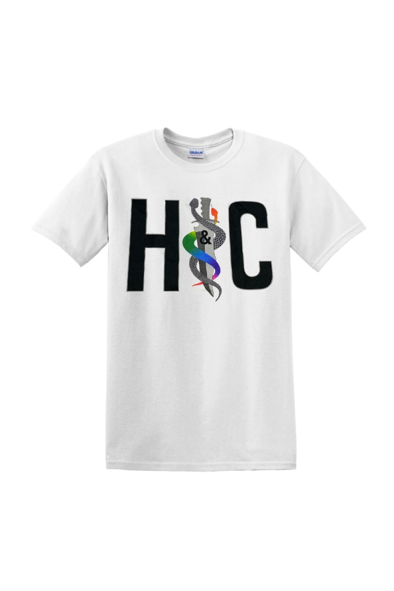 Logo and Photo White Tshirt by Hunters & Collectors