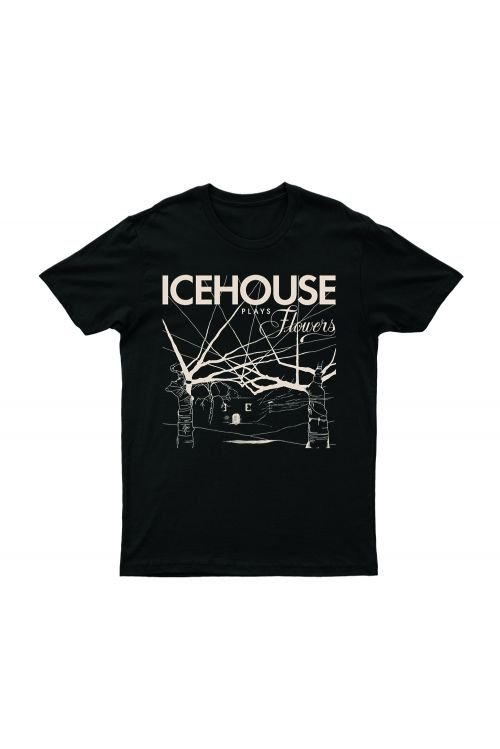 ICEHOUSE PLAYS FLOWERS LADIES BLACK TSHIRT by Icehouse