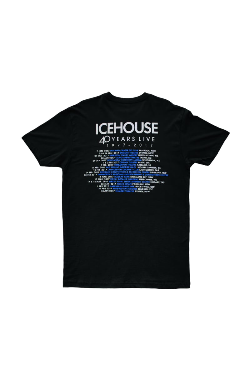 Guitar 40 Years Live Black Tshirt by Icehouse