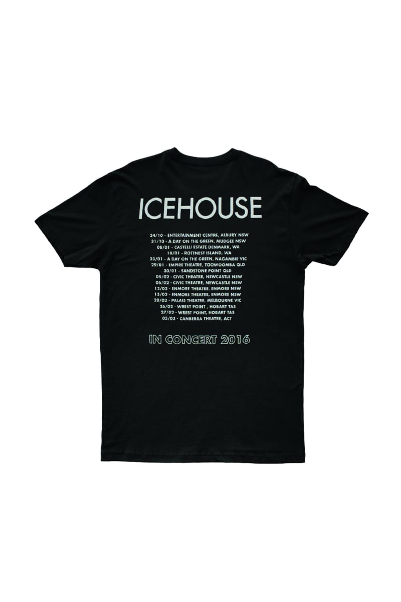 Icehouse - In Concert Black Tshirt 2016 DATES by Icehouse
