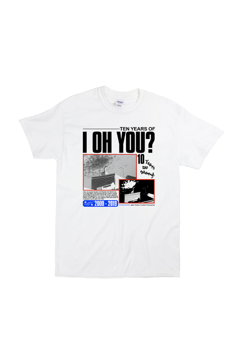 10 Year Anniversary White Tee by I Oh You