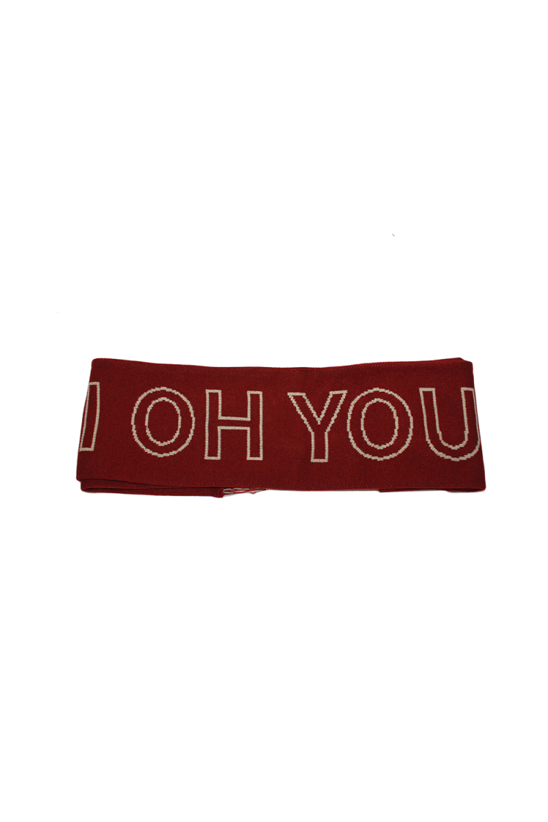 I OH YOU / GOOD THINGS TAKE TIME SCARF (BURGUNDY) by I Oh You