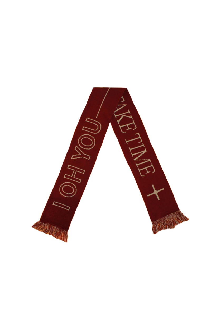 I OH YOU / GOOD THINGS TAKE TIME SCARF (BURGUNDY) by I Oh You
