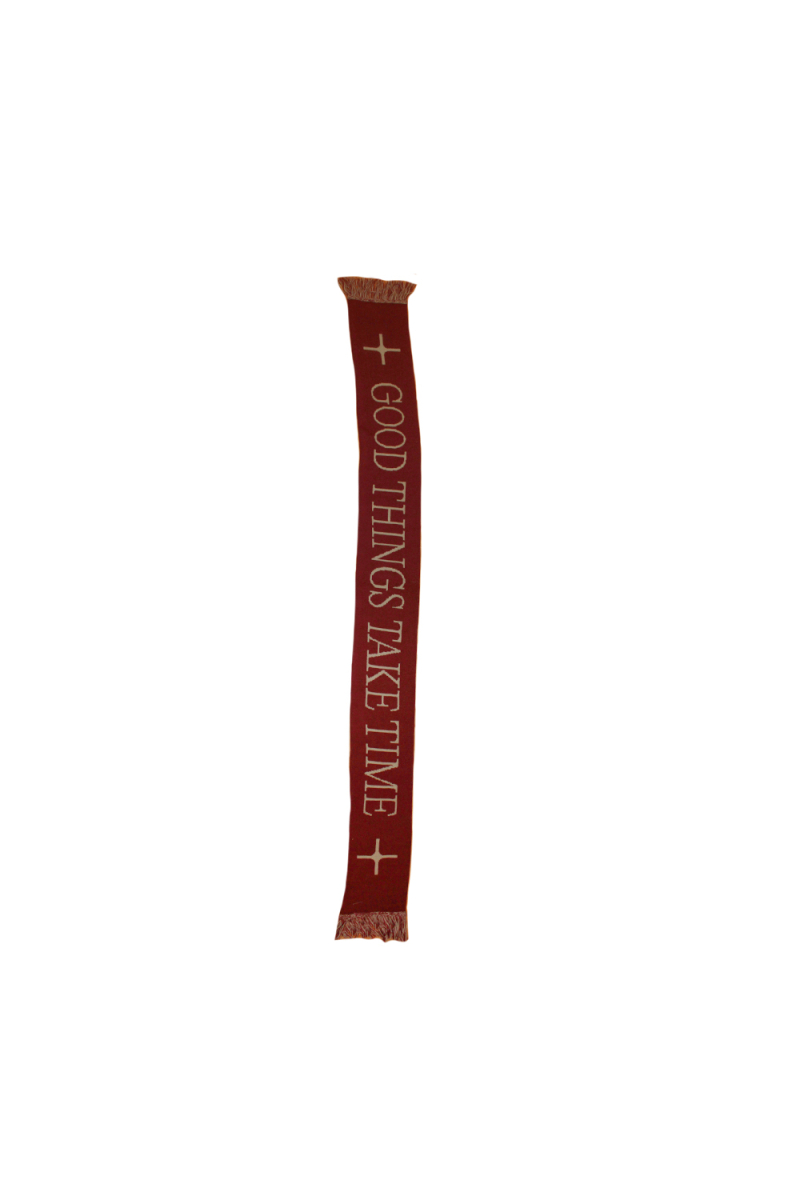 I OH YOU / GOOD THINGS TAKE TIME SCARF (BURGUNDY) by I Oh You