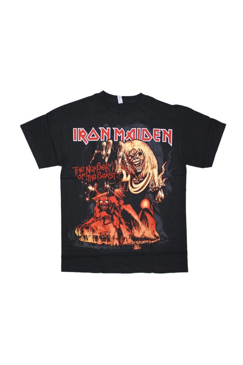 Number Of The Beast Black Tshirt by Iron Maiden