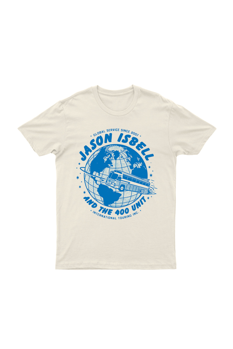 Global Service Natural Tshirt by Jason Isbell and The 400 Unit