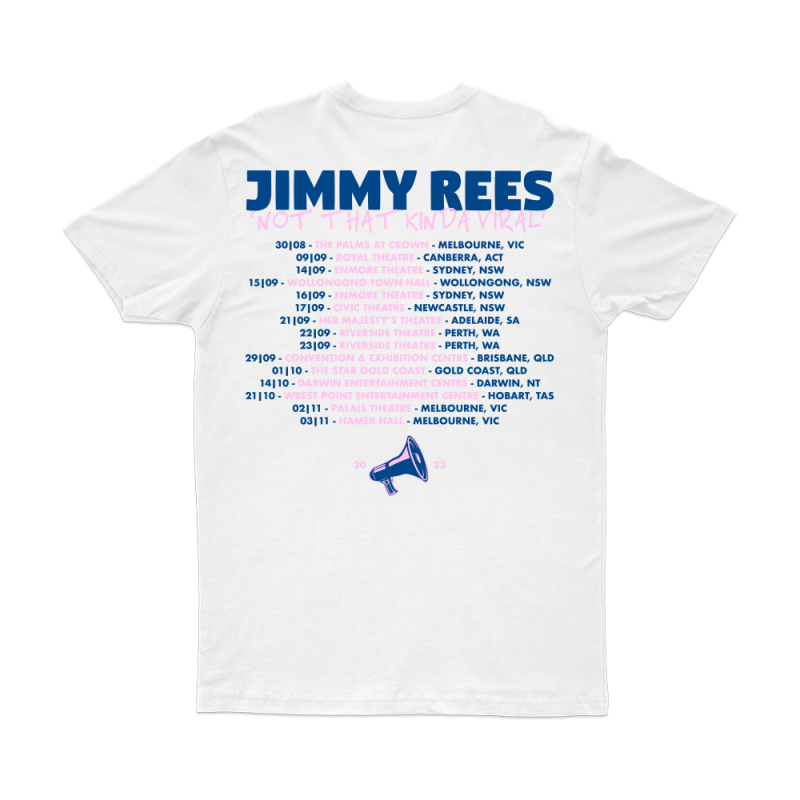 Tour Not That Kind Of Viral White Tshirt by Jimmy Rees
