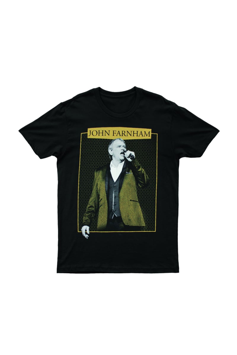 Gold Jacket Black Tshirt 2018/2019 Tour (FRONT PRINT ONLY) by John Farnham