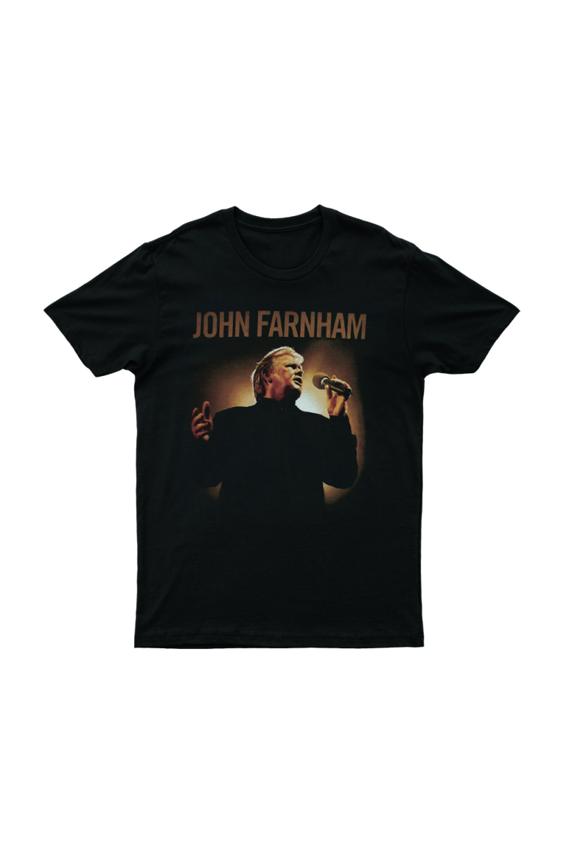 Australian Tour 2014 Black Tshirt by John Farnham