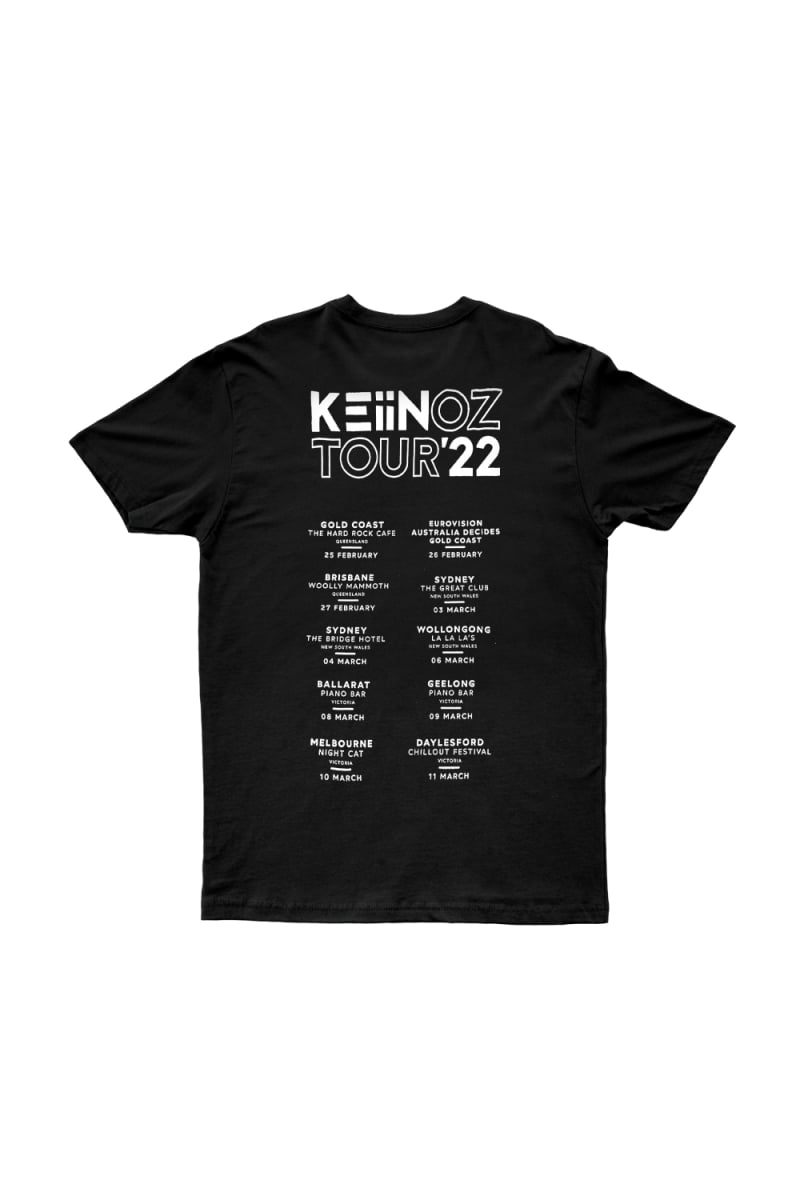 Australian Tour 2022 Black Tshirt by KEiiNO