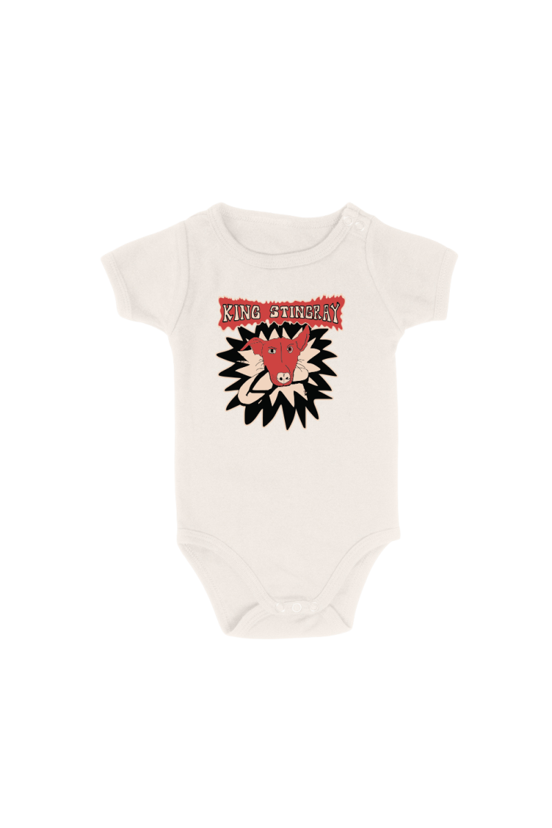 Dog With Thong Natural Infant Romper by King Stingray