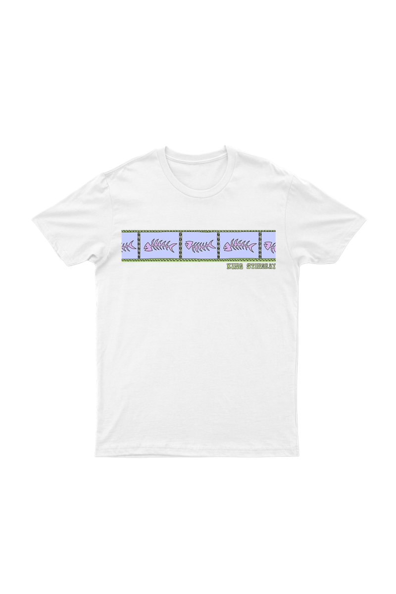 Fish Block White TShirt by King Stingray