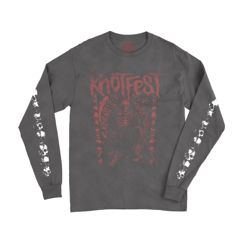 Reaper Vintage Wash Black Longsleeve Tshirt by Knotfest