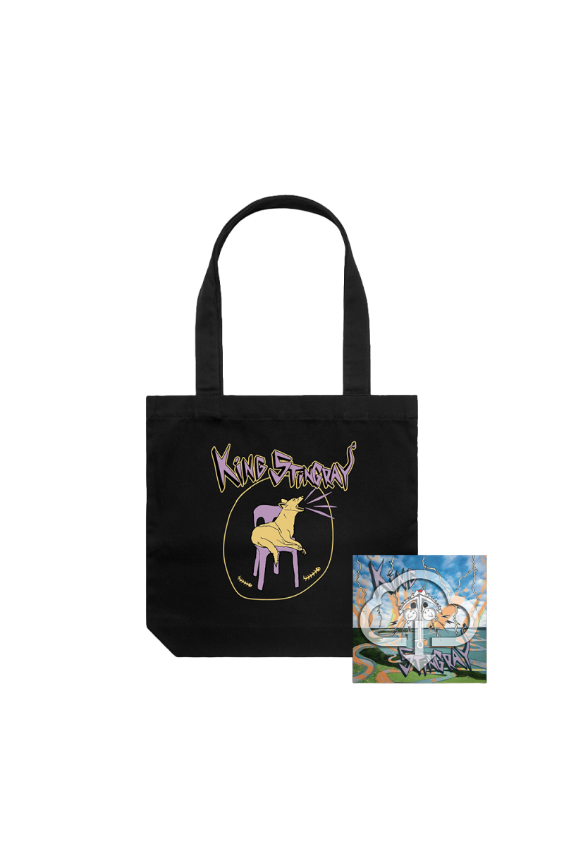 King Stingray Album Black Totebag + Digital Download by King Stingray