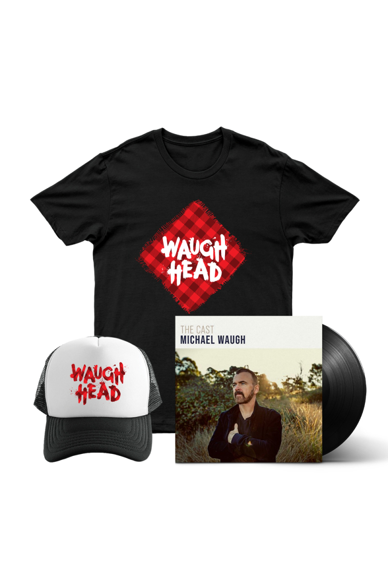 Bundle 6 - The Cast (LP) Vinyl, Waugh Head Tshirt, Waugh Head Cap by Michael Waugh