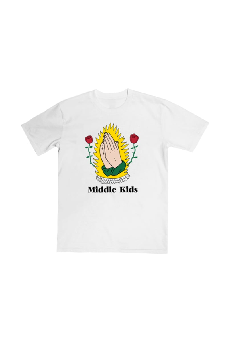 Praying Hands White Tee by Middle Kids