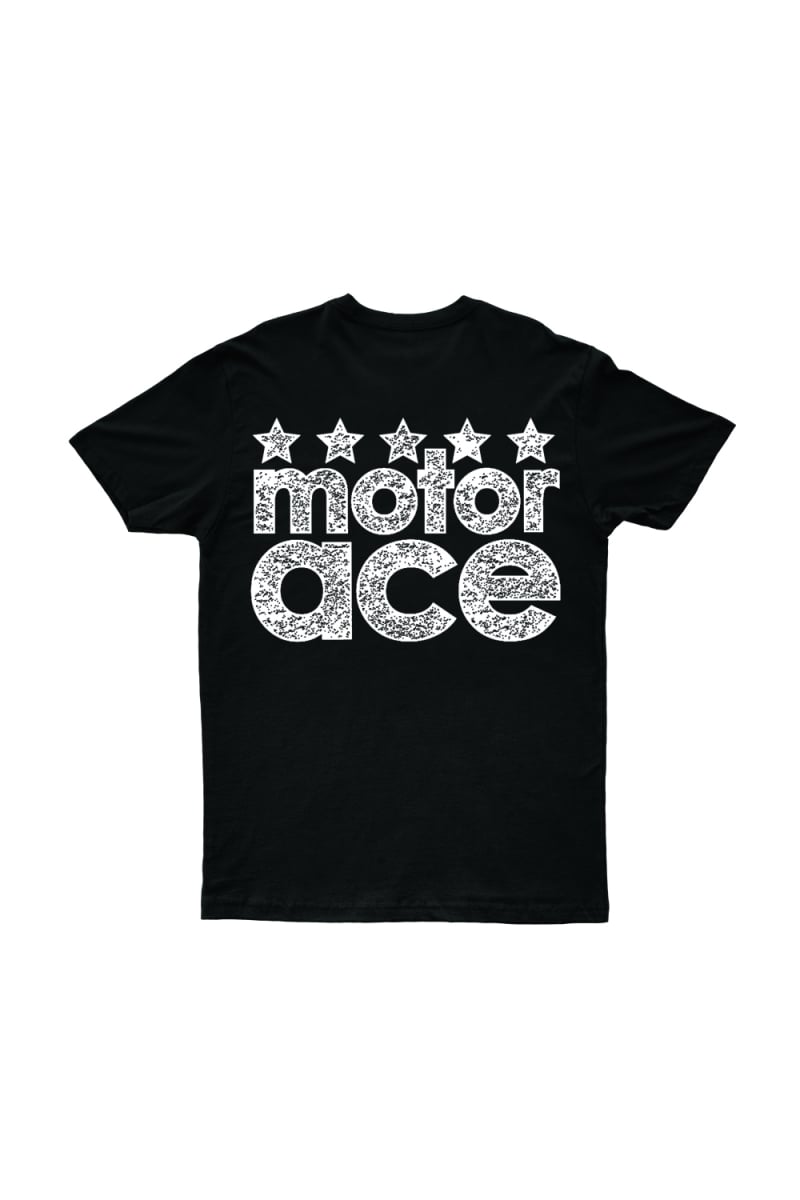 5 Star Black Tshirt by Motor Ace