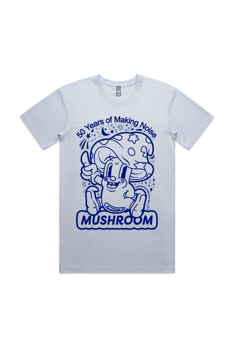 Magic Mushroom Light Blue T-shirt by Mushroom 50