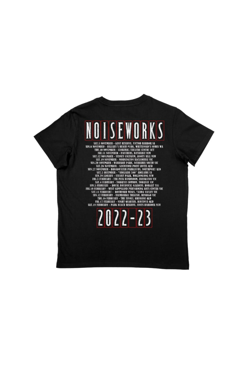 Classic Logo Womens Black Tshirt w/dateback by Noiseworks