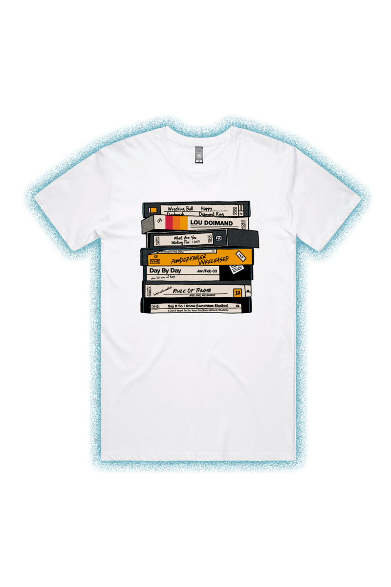 VHS White Tshirt by Powderfinger