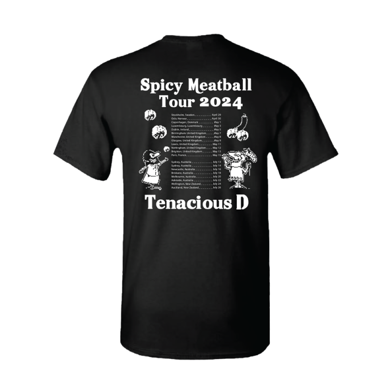 Pizza Tour Black Tshirt by Tenacious D