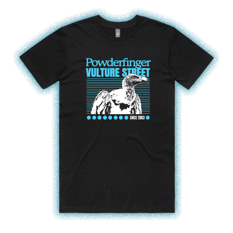 Vulture Black Tshirt by Powderfinger