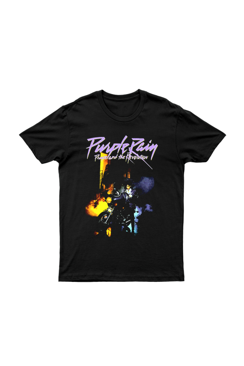 Purple Rain Black Tshirt by Prince
