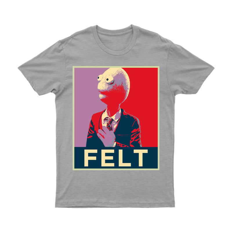 Felt Grey Tshirt by Randy Feltface
