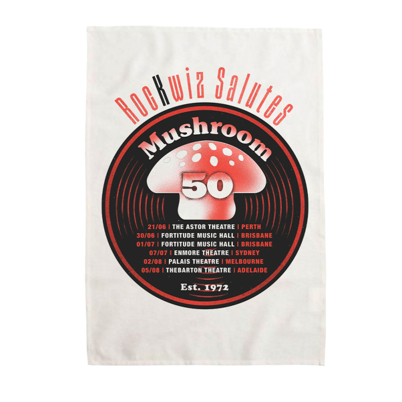 Event Tea Towel by RocKwiz Salutes Mushroom 50