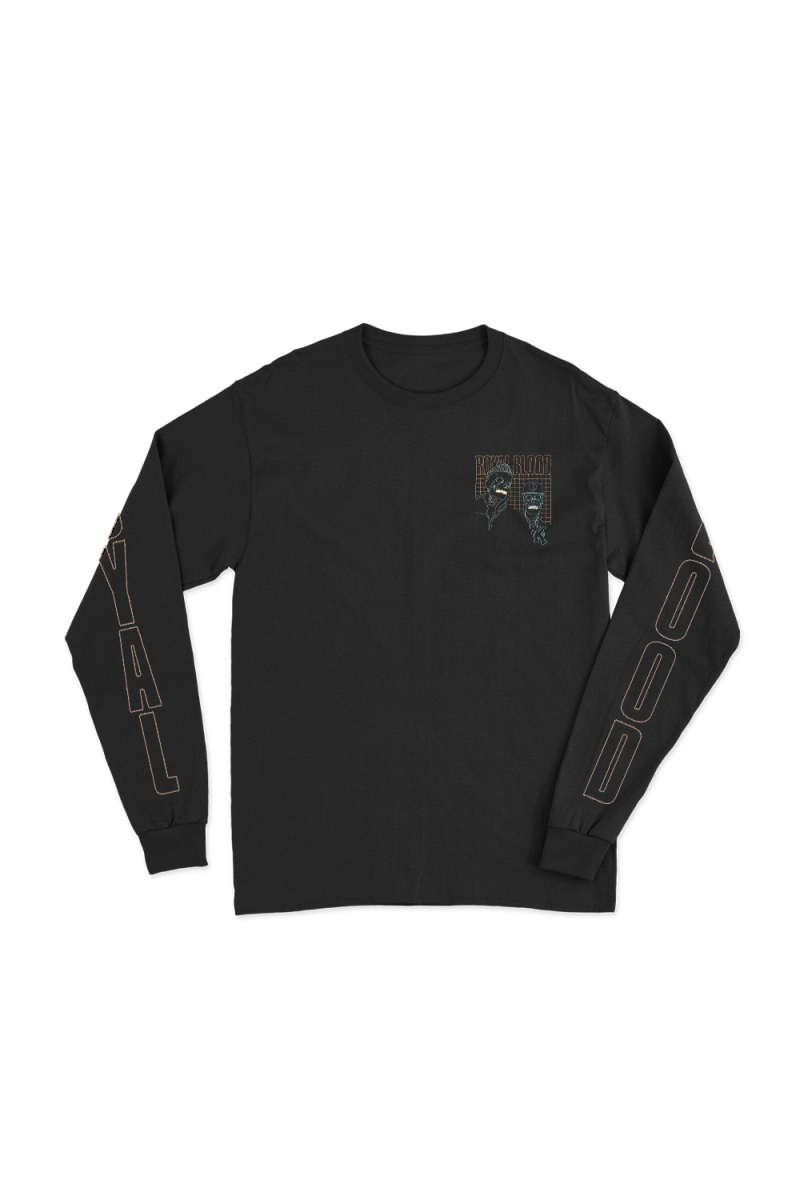 Skeleton Pocket Grid Long Sleeve T-shirt by Royal Blood