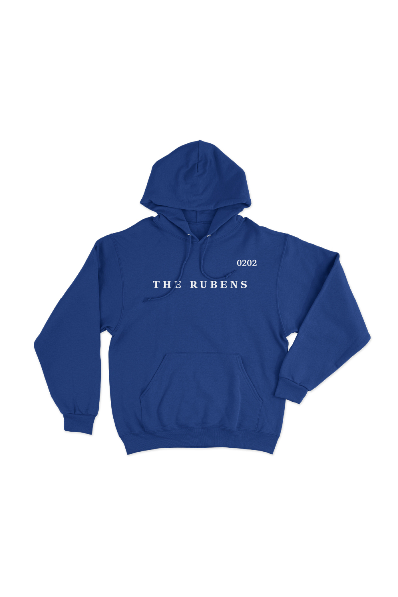 Text Embroidery Blue Hoody by The Rubens