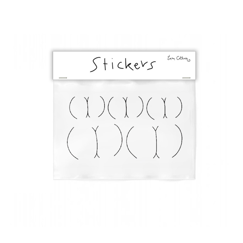 Ani-mates Bum Sticker Pack (A4) by Sam Cotton