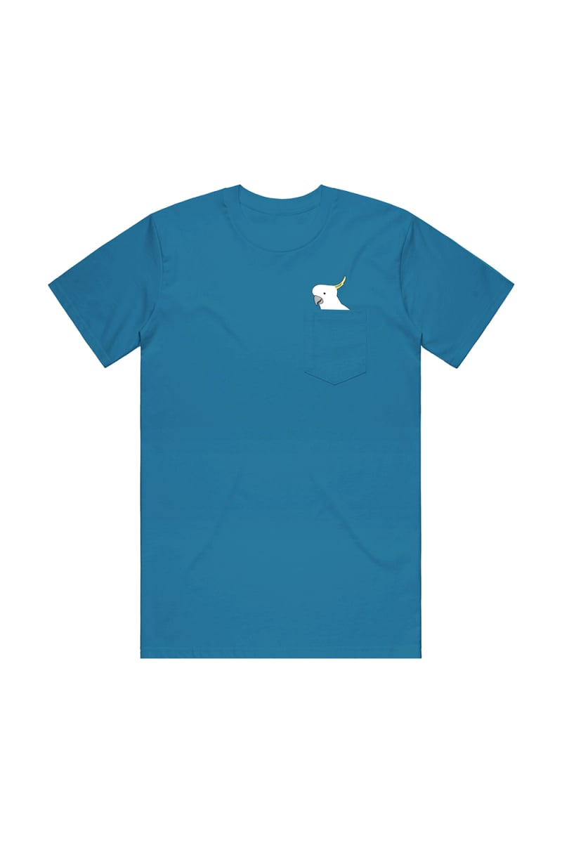 Sam Cotton Cocky Pocket Mid-Blue Custom Tshirt by Sam Cotton