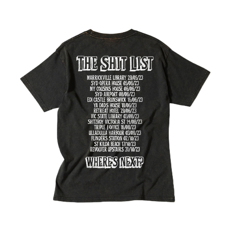 The Shit List Vintage Black Tshirt by Sez