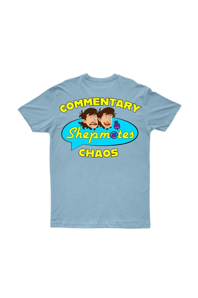 COMMENTARY CHAOS LIGHT BLUE TSHIRT by Shepmates
