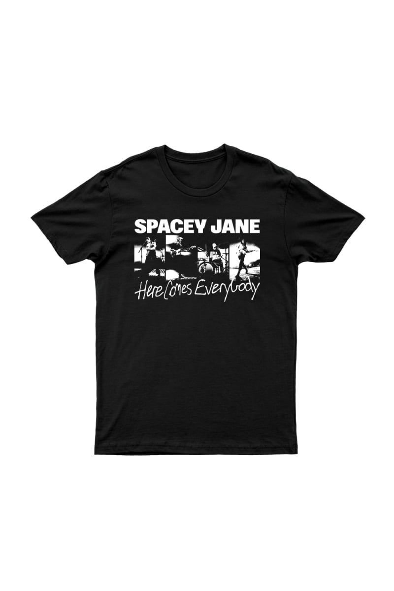 Here Comes Everybody AUS 2022 Tour Black Tshirt by Spacey Jane
