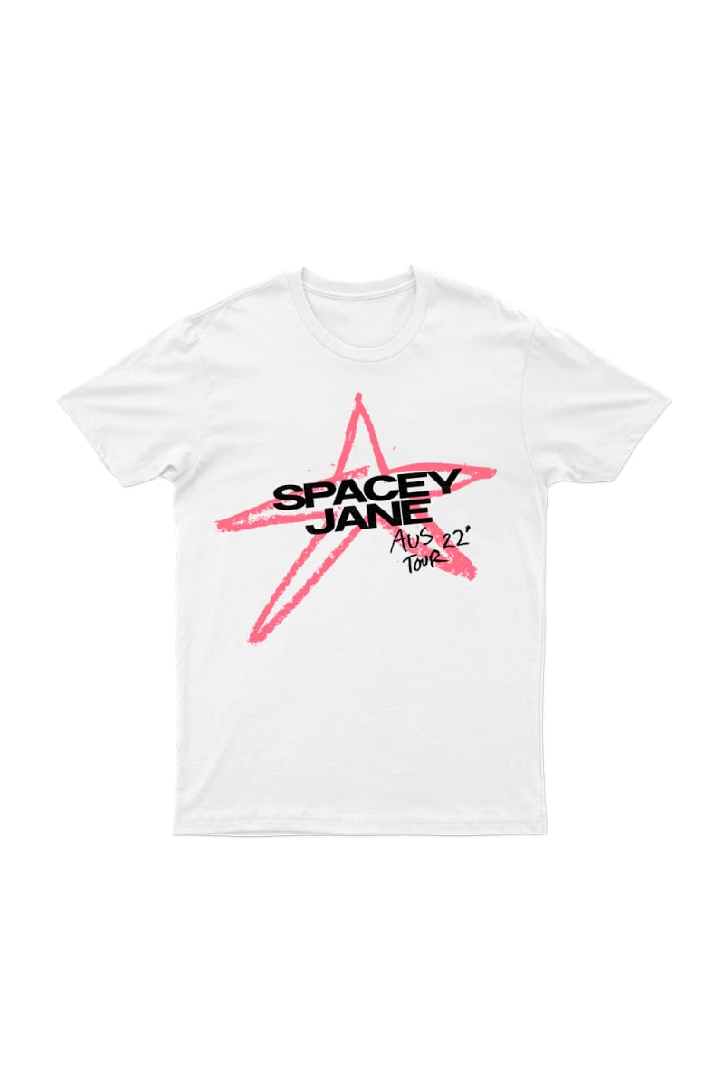 Star AUS 2022 Tour White T-Shirt by Spacey Jane
