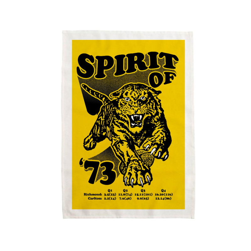 Spirit of '73 Tea Towel by Talking Tigers