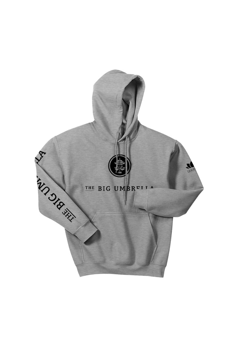 Grey hoodie sale with logo