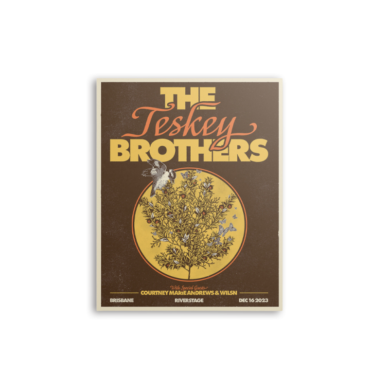 BRISBANE - Exclusive Event Poster by The Teskey Brothers