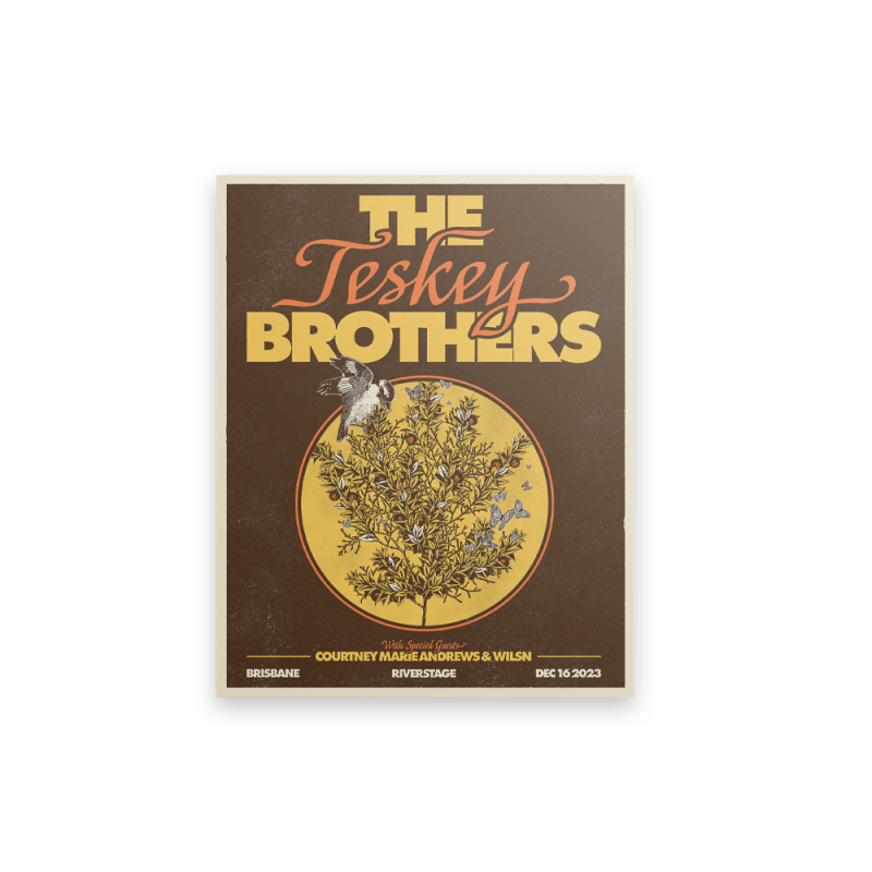 BRISBANE - Exclusive Event Poster by The Teskey Brothers