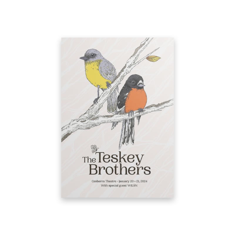 CANBERRA - Exclusive Event Poster by The Teskey Brothers