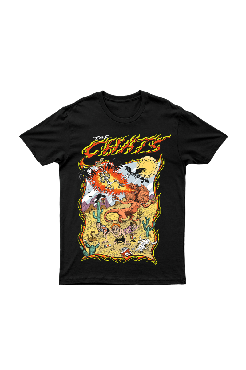 Flames black tshirt by The Chats