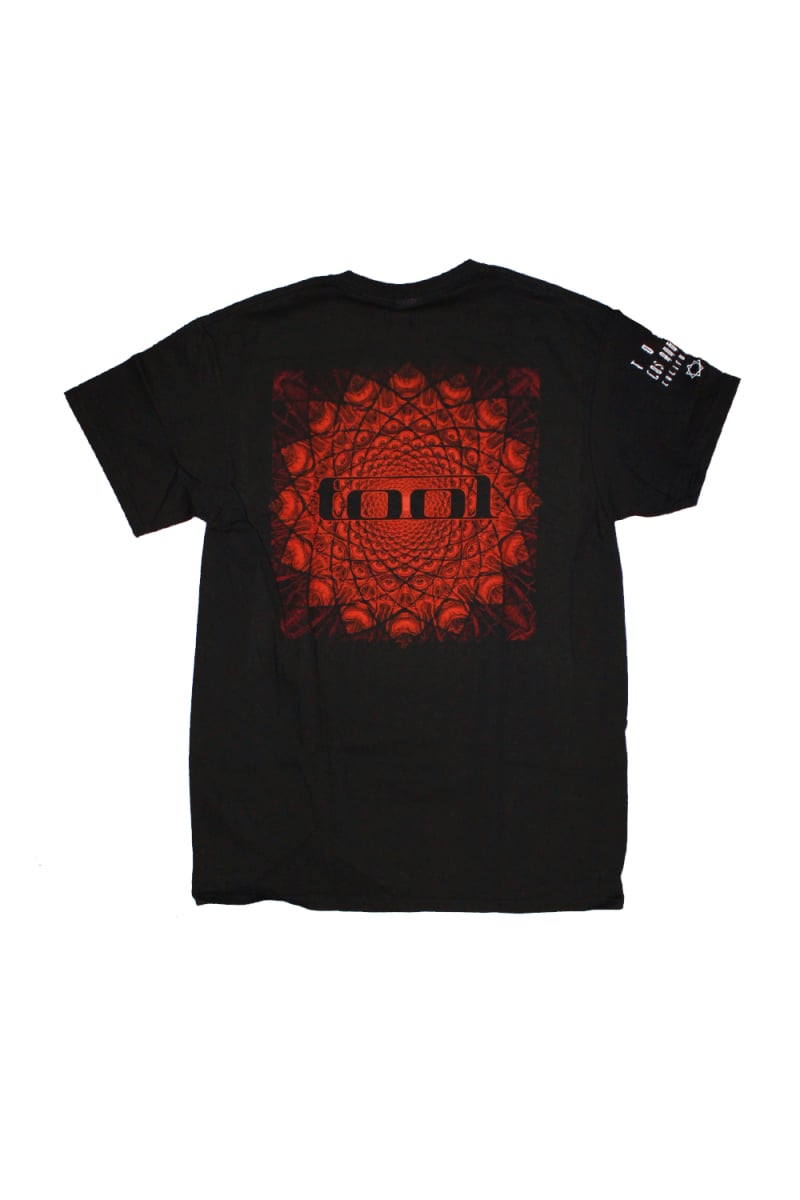 Red Pattern Tool Black Tshirt by Tool