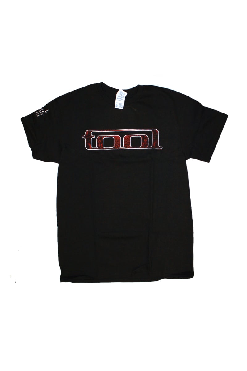 Red Pattern Tool Black Tshirt by Tool