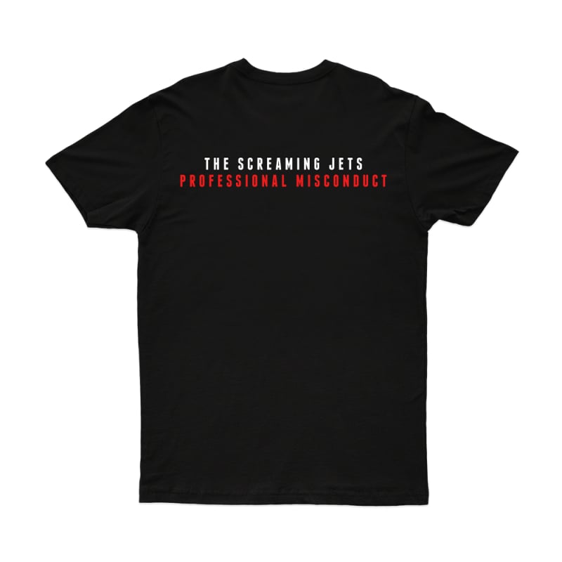 Professional Misconduct Lips Black Tshirt by The Screaming Jets