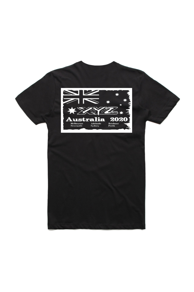 Logo Black Tshirt Australian Tour 2020 by XYZ