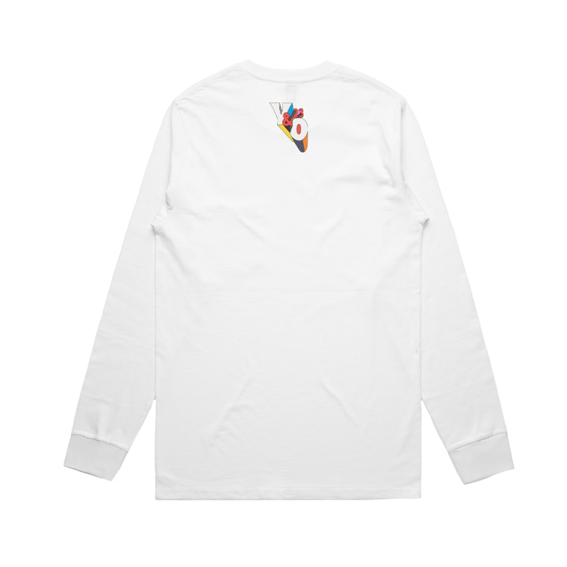 WATERMELON WHITE LONGSLEEVE TSHIRT by Yours And Owls Festival