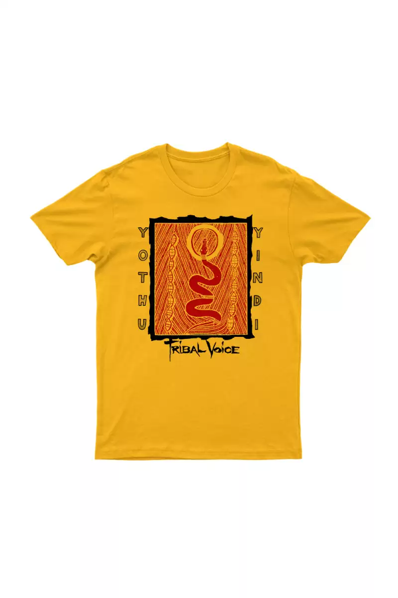 Tribal Voice Yellow Tshirt by Yothu Yindi