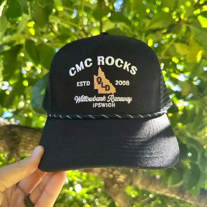 CMC Estd. 2008 Black Trucker Cap by CMC ROCKS QLD 2026